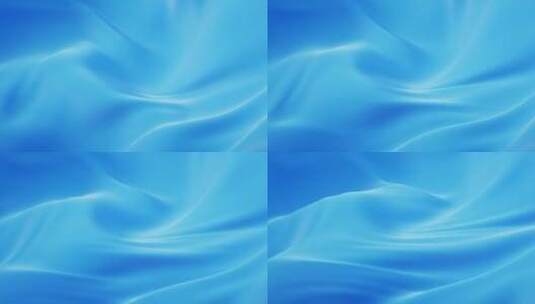 流动的蓝色布料3D渲染高清在线视频素材下载
