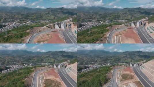 高速公路建设视频云南宁永高速公路战河镇高清在线视频素材下载
