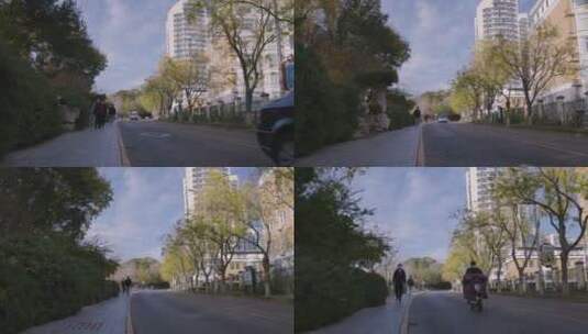 城市秋景街拍升格视频高清在线视频素材下载