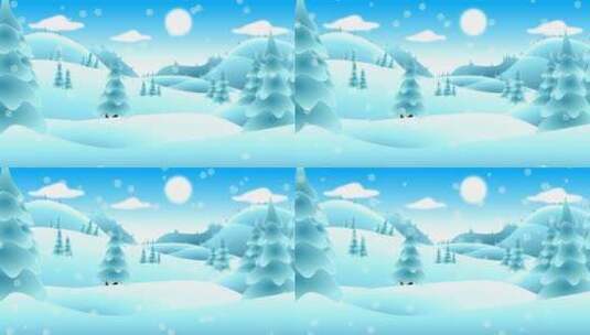 唯美冬天节日春节圣诞元旦 冰雪背景高清在线视频素材下载