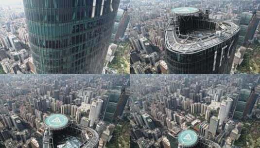 广州CBD珠江新城航拍城市高清在线视频素材下载