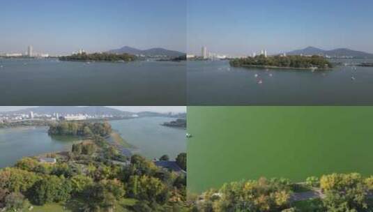 玄武湖 风景 航拍 原素材高清在线视频素材下载