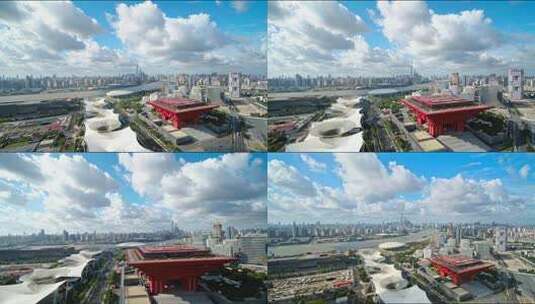 上海世博源中华艺术宫航拍4K高清在线视频素材下载