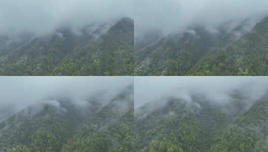 烟雨云雾缥缈的大山高清在线视频素材下载