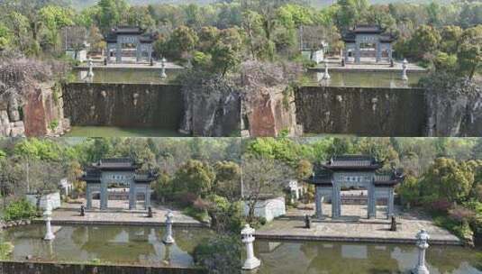 安吉灵峰寺高清在线视频素材下载