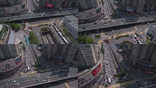 武汉洪山街道口商圈航拍高清在线视频素材下载