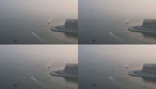 深圳湾蛇口游艇会码头高清在线视频素材下载
