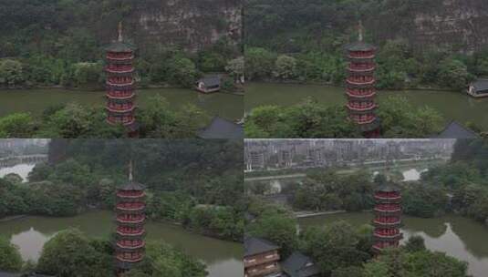 广西桂林木龙湖景区航拍高清在线视频素材下载