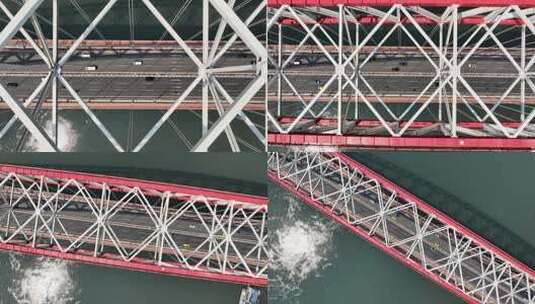 4K重庆朝天门大桥航拍高清在线视频素材下载