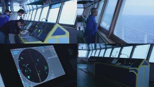 货轮 雷达 船仓高清在线视频素材下载