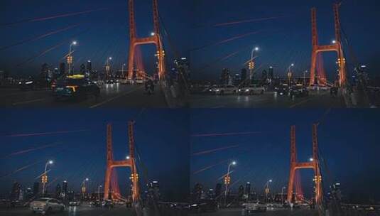 【正版素材】南昌八一大桥夜景高清在线视频素材下载
