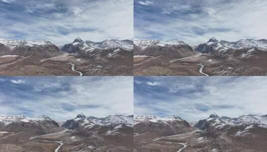 西藏阿里地区普兰县冈仁波齐航拍高清在线视频素材下载