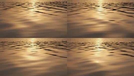 波光粼粼金色水面湖面江面湖水河流黄昏波光高清在线视频素材下载