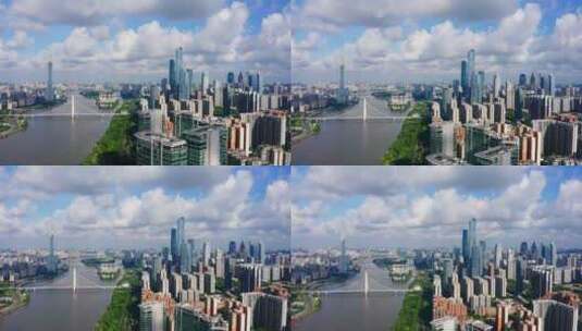 广州猎德珠江新城蓝天-5高清在线视频素材下载