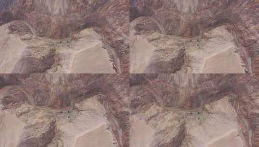 俯拍峡谷河流高清在线视频素材下载