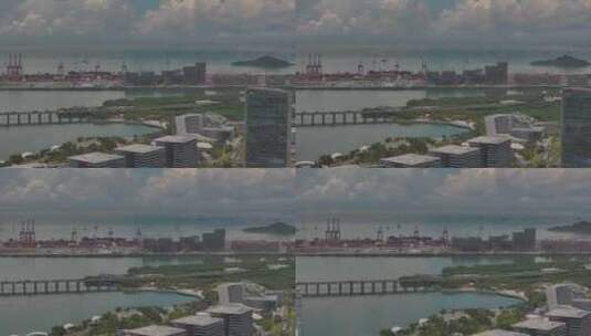 宝安湾前海航拍高清在线视频素材下载