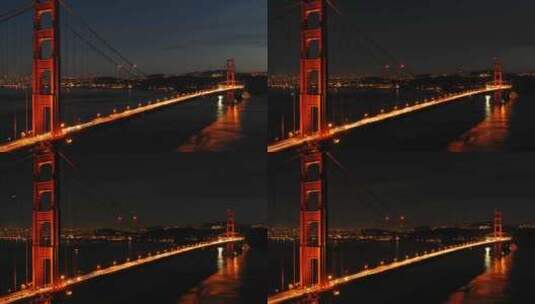金门大桥夜景高清在线视频素材下载
