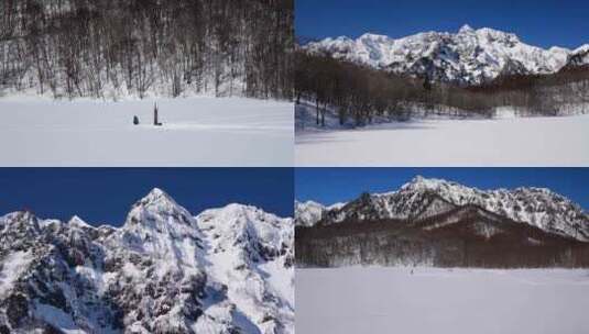 高原雪山雪景高清在线视频素材下载