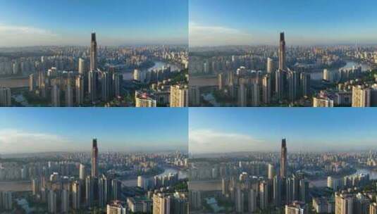 4K重庆陆海国际中心航拍高清在线视频素材下载