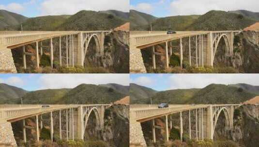 峡谷中的大桥高清在线视频素材下载