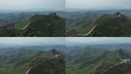 中国长城大气震撼磅礴航拍长城高清在线视频素材下载