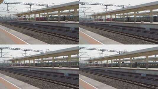 火车车站站台交通实拍高清在线视频素材下载