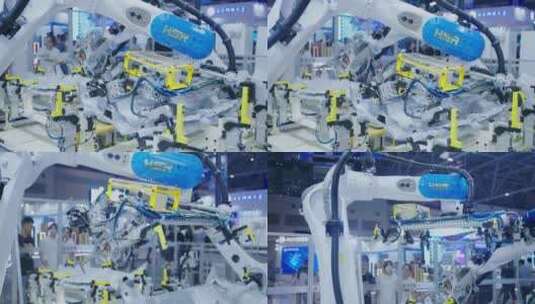 智博会机器人展示高清在线视频素材下载
