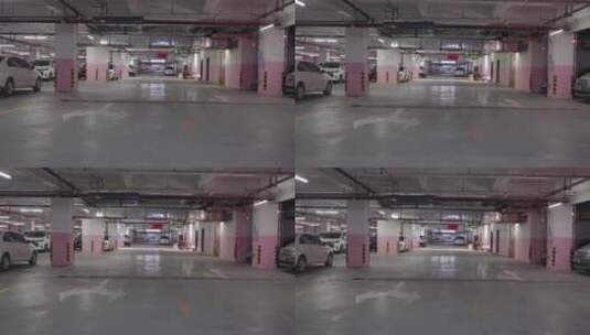 地下车库 地下 办公楼停车场高清在线视频素材下载