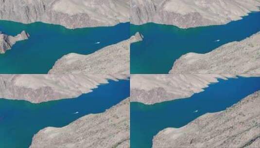 新疆伊犁喀拉峻草原峡谷河流自然风光航拍高清在线视频素材下载