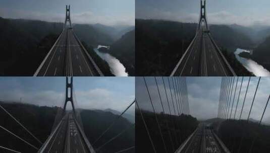 云雾里高速大桥高清在线视频素材下载