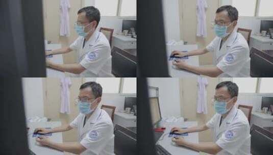 医院医生用设备给病人做CT检查高清在线视频素材下载