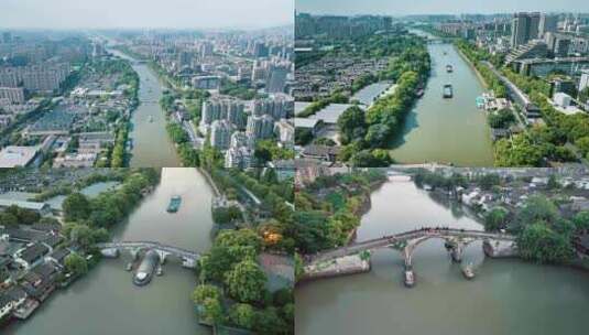 杭州大运河拱宸桥合集高清在线视频素材下载