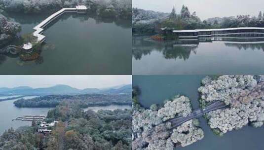 【合集】杭州西湖雪景六和塔雪景高清在线视频素材下载