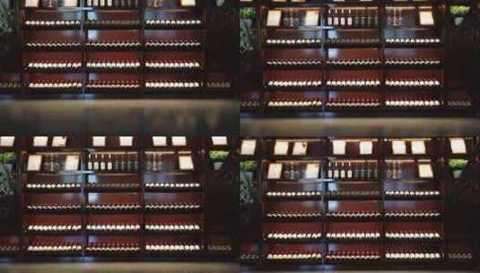 酒庄 葡萄酒 装饰 展示柜 内部高清在线视频素材下载