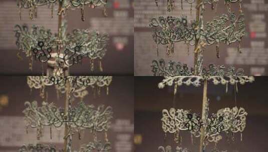 东汉青铜摇钱树，三星堆金沙古蜀文明高清在线视频素材下载