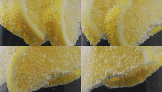 柠檬气泡水高清在线视频素材下载