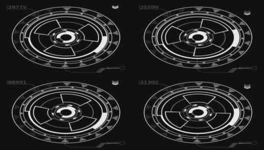 圆形HUD科技感动画【带通道】高清在线视频素材下载