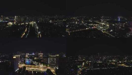 徐州城市夜景航拍高清在线视频素材下载