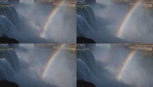 尼亚加拉瀑布彩虹美国1高清在线视频素材下载