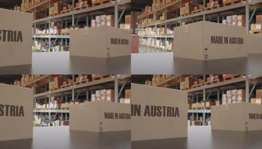 输送机上带有MADE IN AUSTRI高清在线视频素材下载