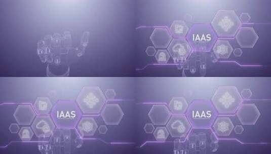 Iaas手部触摸、数字化转型、科学与人工高清在线视频素材下载