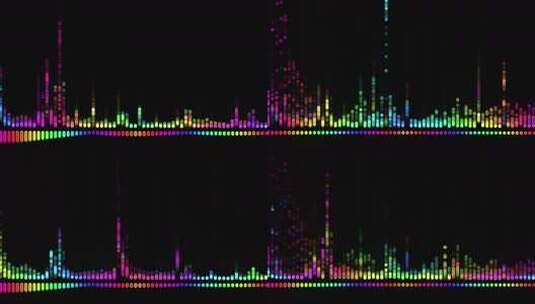 动感音乐波形图形均衡器LED背景高清在线视频素材下载