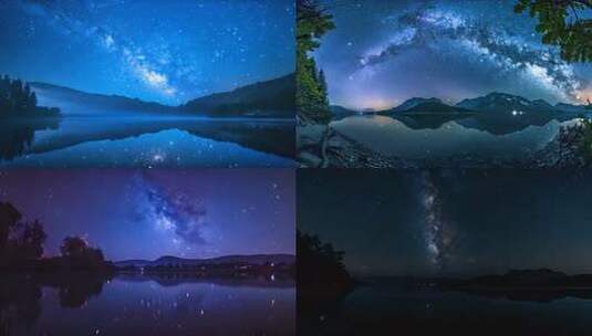 星空 唯美星际大屏背景 宇宙银河星光璀璨高清在线视频素材下载