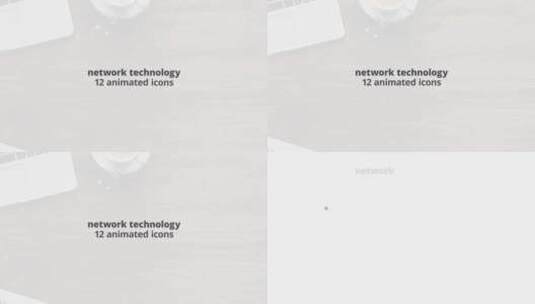 网络技术平面动画图标Icon素材包AE模板高清AE视频素材下载