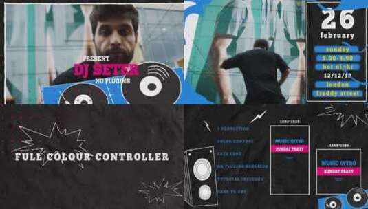 DJ音乐节创意宣传介绍AE模板高清AE视频素材下载