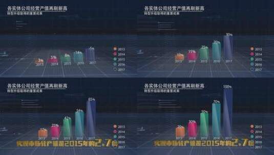 科技简洁柱状图数据图表ae模板高清AE视频素材下载