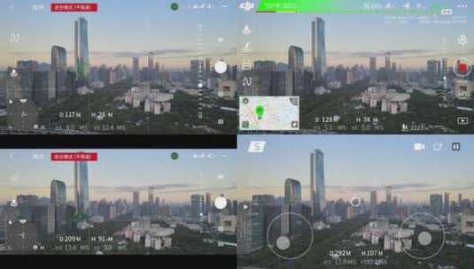 无人机界面 视频框  无人机 航拍界面高清AE视频素材下载