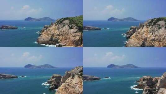 4K渔山列岛岩石海景高清在线视频素材下载