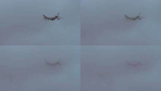 飞机飞过云端高清在线视频素材下载