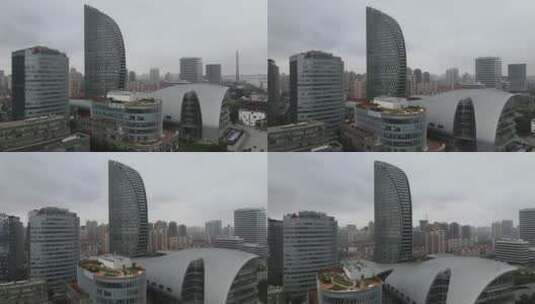 上海滨江国际广场高清在线视频素材下载